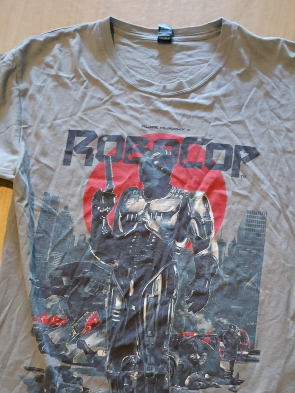 Loot Crate Robocop Graphic Tee - Gray with Red Accent